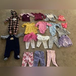 Baby girls clothing lot size 9-12 months